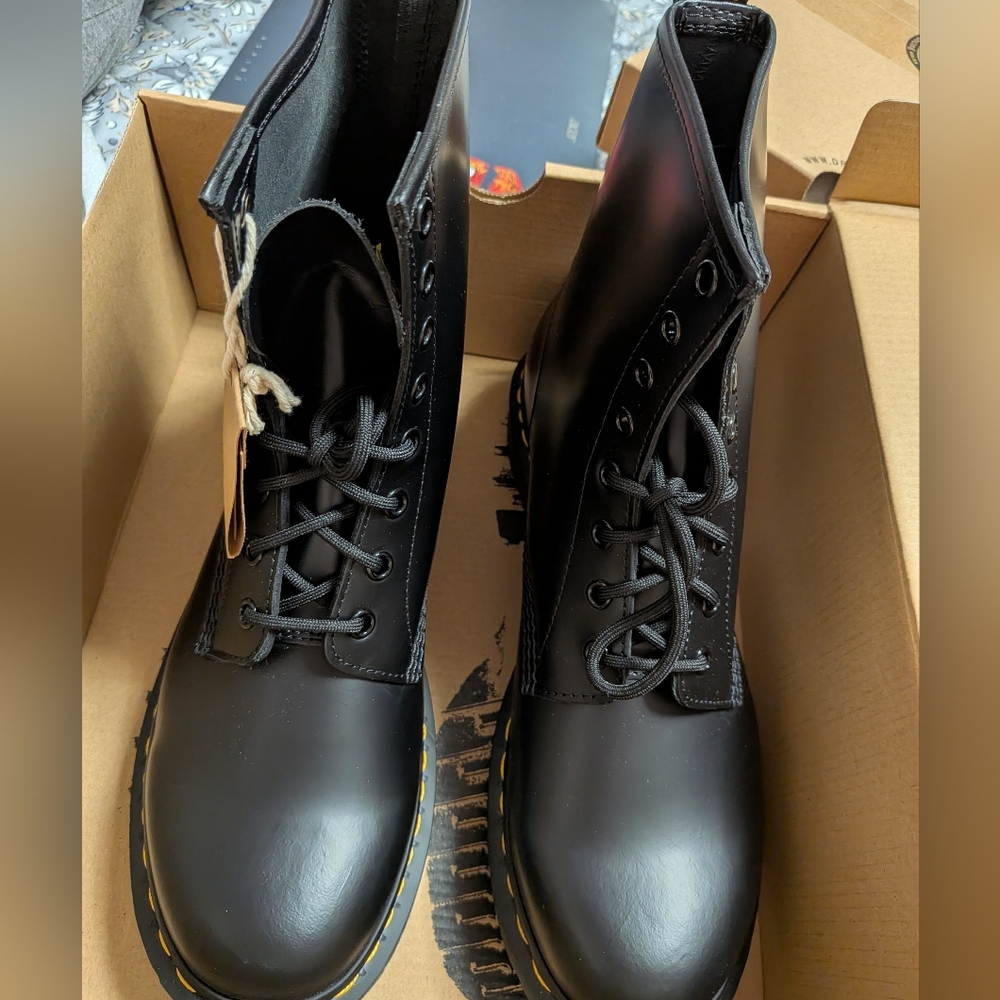 Dr. Martens Glossy Black Combat Boots